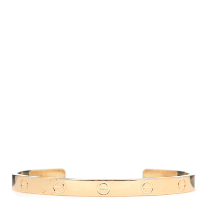 Cartier 18K Yellow Gold LOVE Cuff Bracelet 19 1 of 4