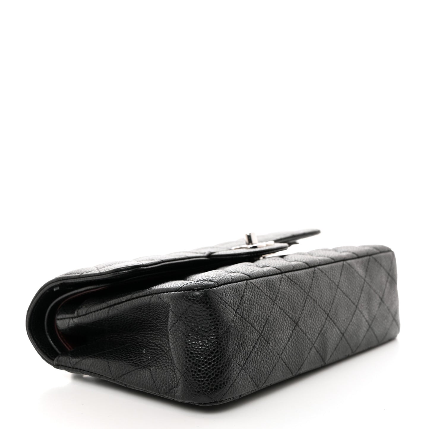 Caviar Quilted Small Double Flap Black