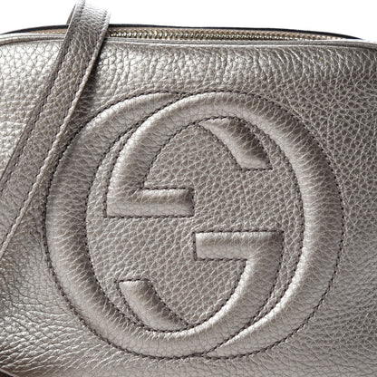 Gucci Metallic Pebbled Calfskin Small Soho Disco Bag Golden Beige 14 of 14