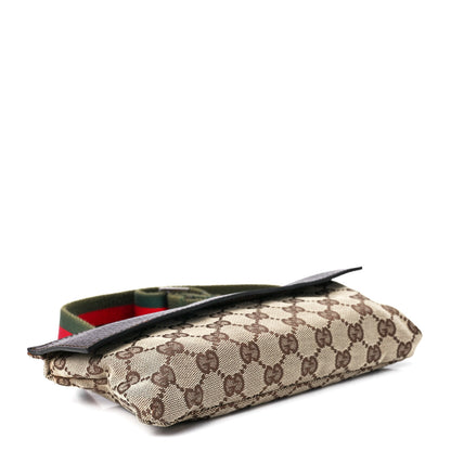 Gucci Monogram Web Belt Pouch Bag Brown 4 of 13