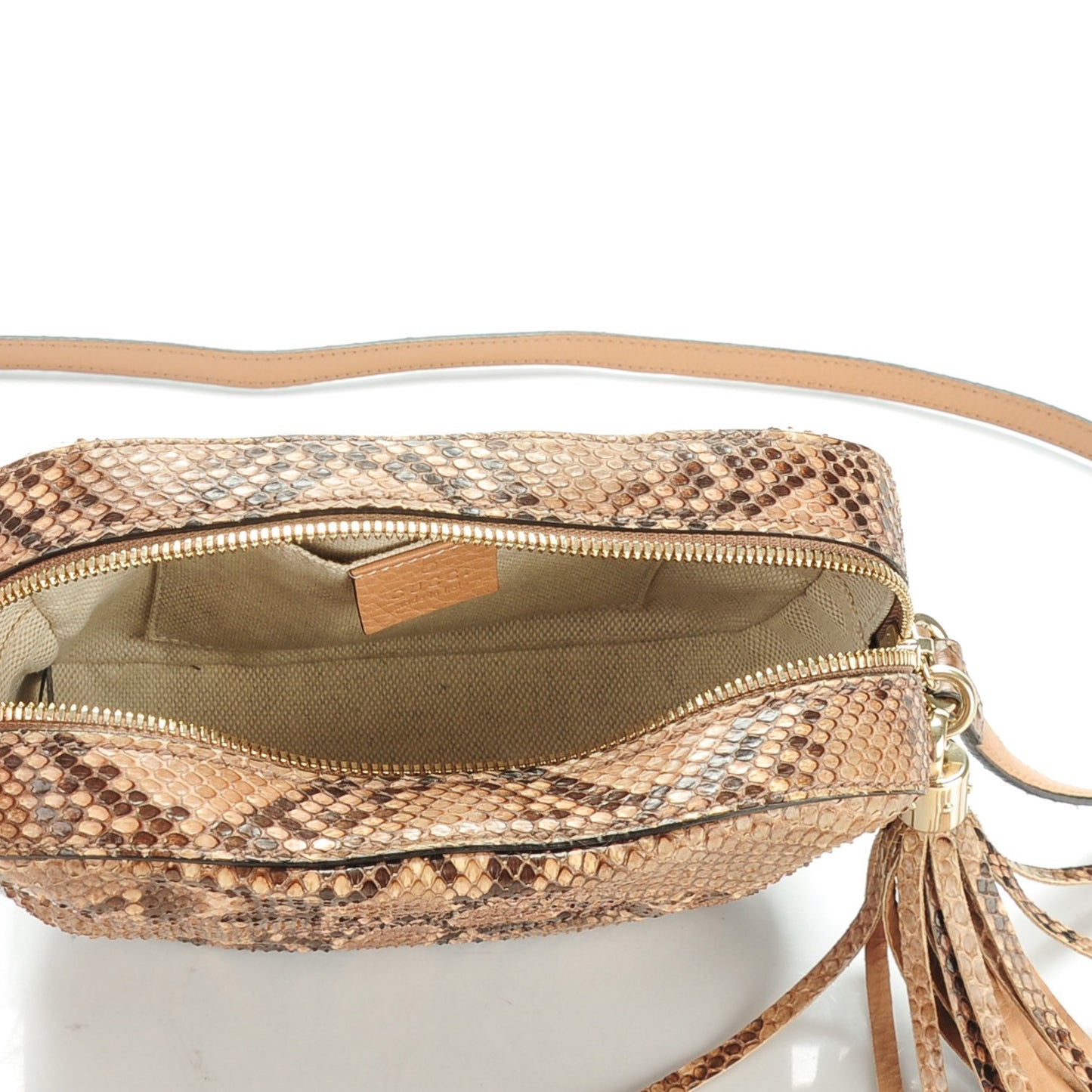 Python Small Soho Disco Bag Beige