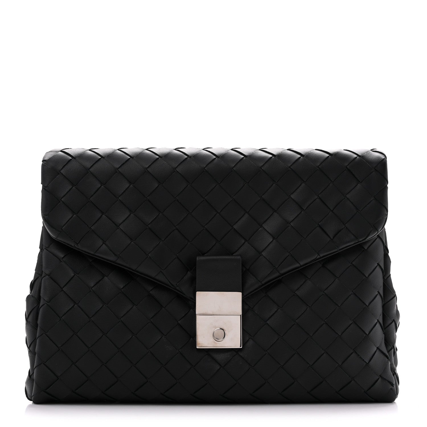 Bottega Veneta Nappa Intrecciato Portfolio Clutch Black 1 of 8