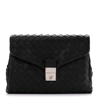 Bottega Veneta Nappa Intrecciato Portfolio Clutch Black 1 of 8