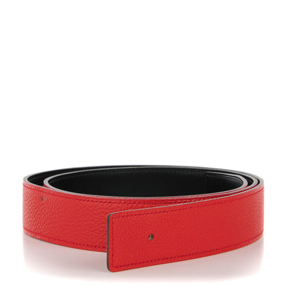 Hermes Box Togo 32mm Belt Strap 95 Black Vermillion 1 of 7