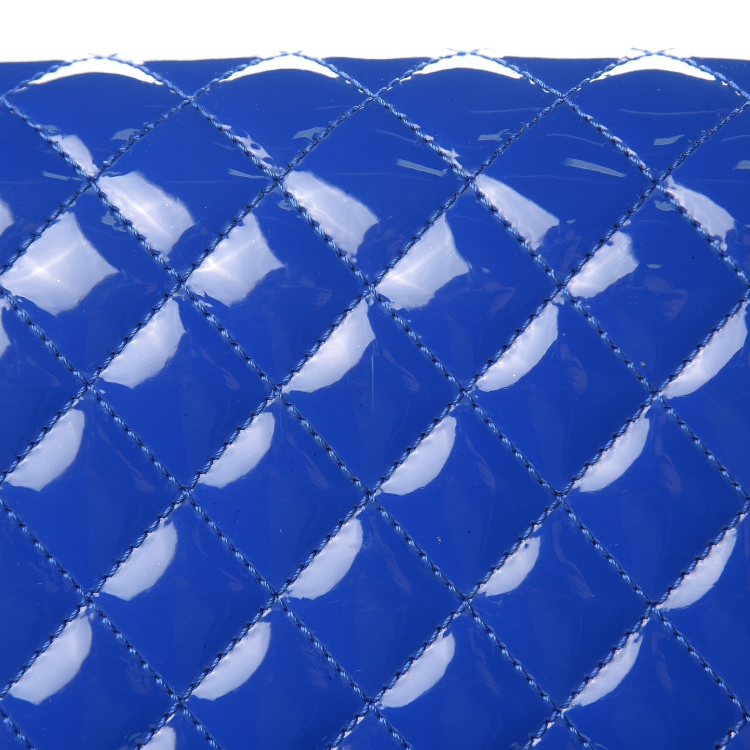 Chanel Patent Calfskin Medium Plexiglass Boy Flap Blue 11 of 13