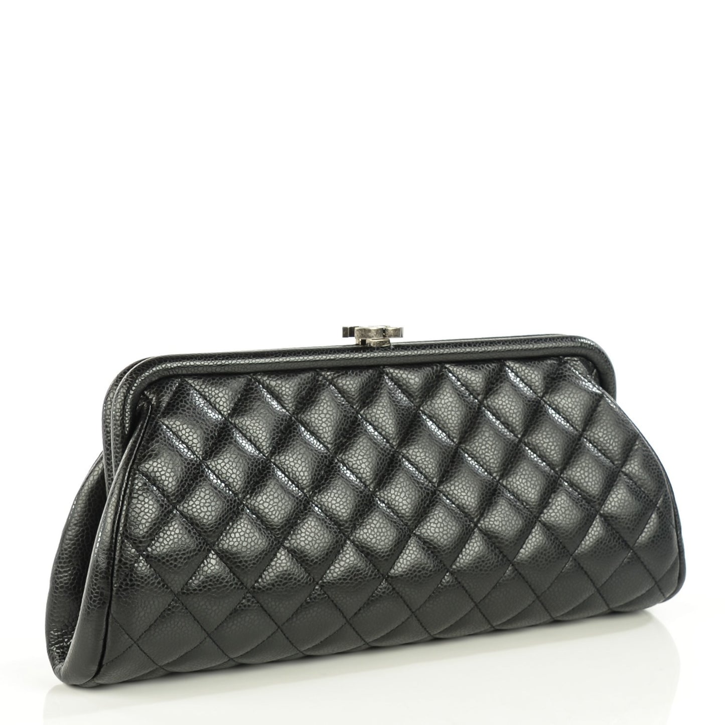 Caviar Quilted Timeless Clutch Black