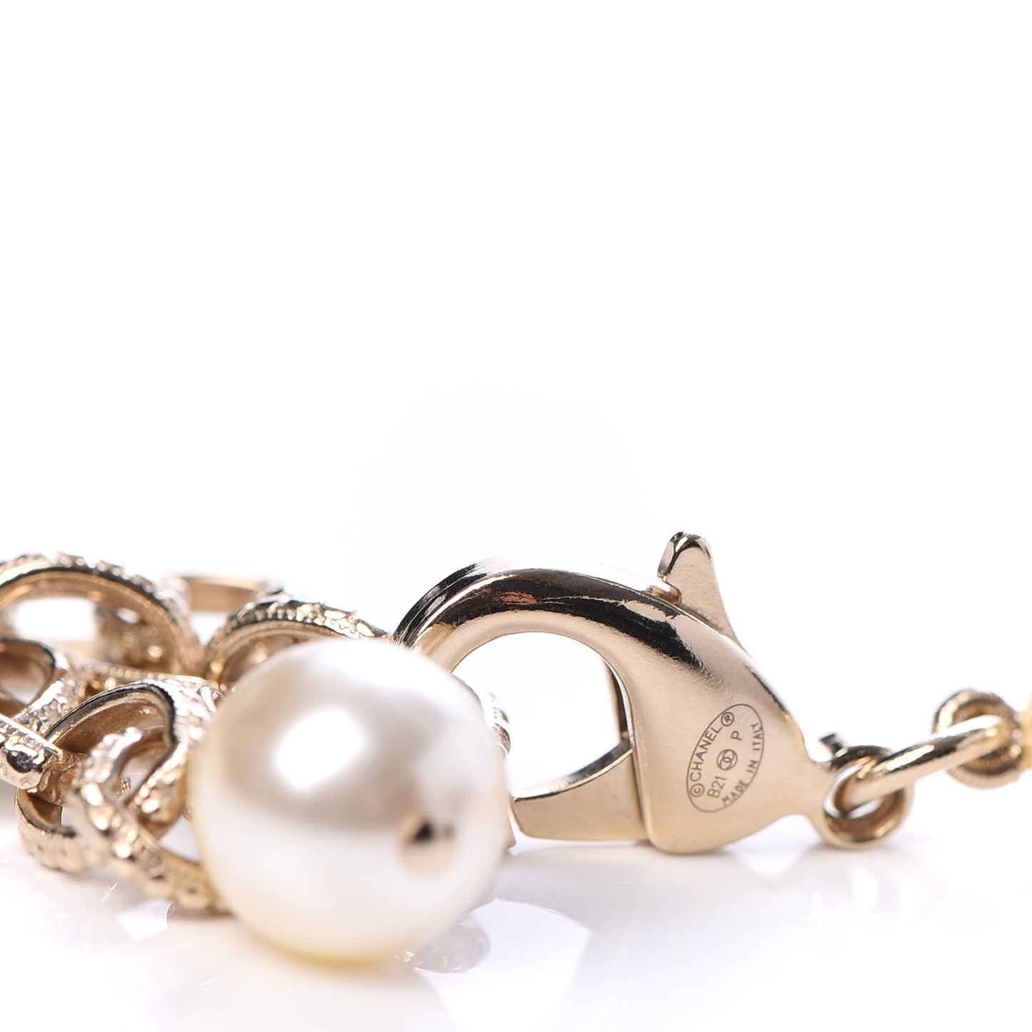 Pearl CC Coco Necklace Gold