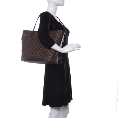 Louis Vuitton Damier Ebene Neo Neverfull MM Rose Ballerine 1 of 13