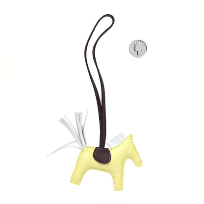 Hermes Milo Lambskin Grigri Rodeo Horse Bag Charm PM Jaune Bourgeon Bleu Brume Rouge Sellier 2 of 3