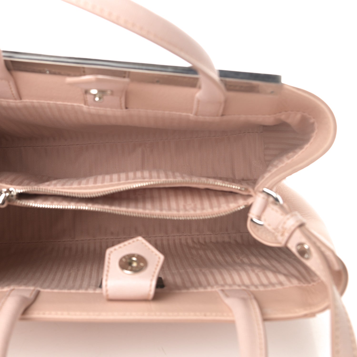 Fendi Vitello Elite Monster Petite 2Jours Tote Rosa Plaster 5 of 10