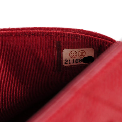 Chanel Caviar Quilted Wallet On Chain WOC Red 7 of 7