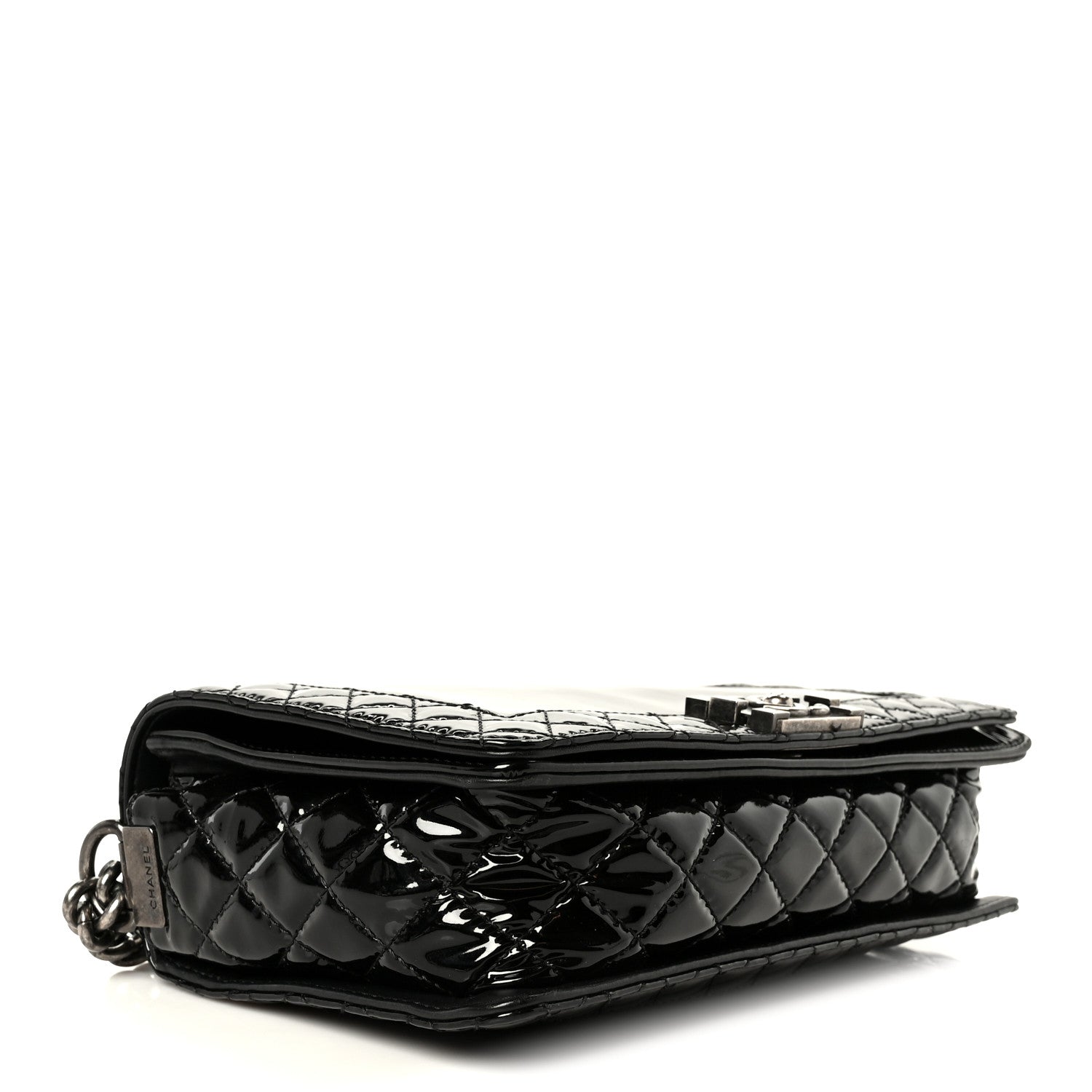 Chanel Patent New Medium Boy Reverso Flap Black 4 of 10