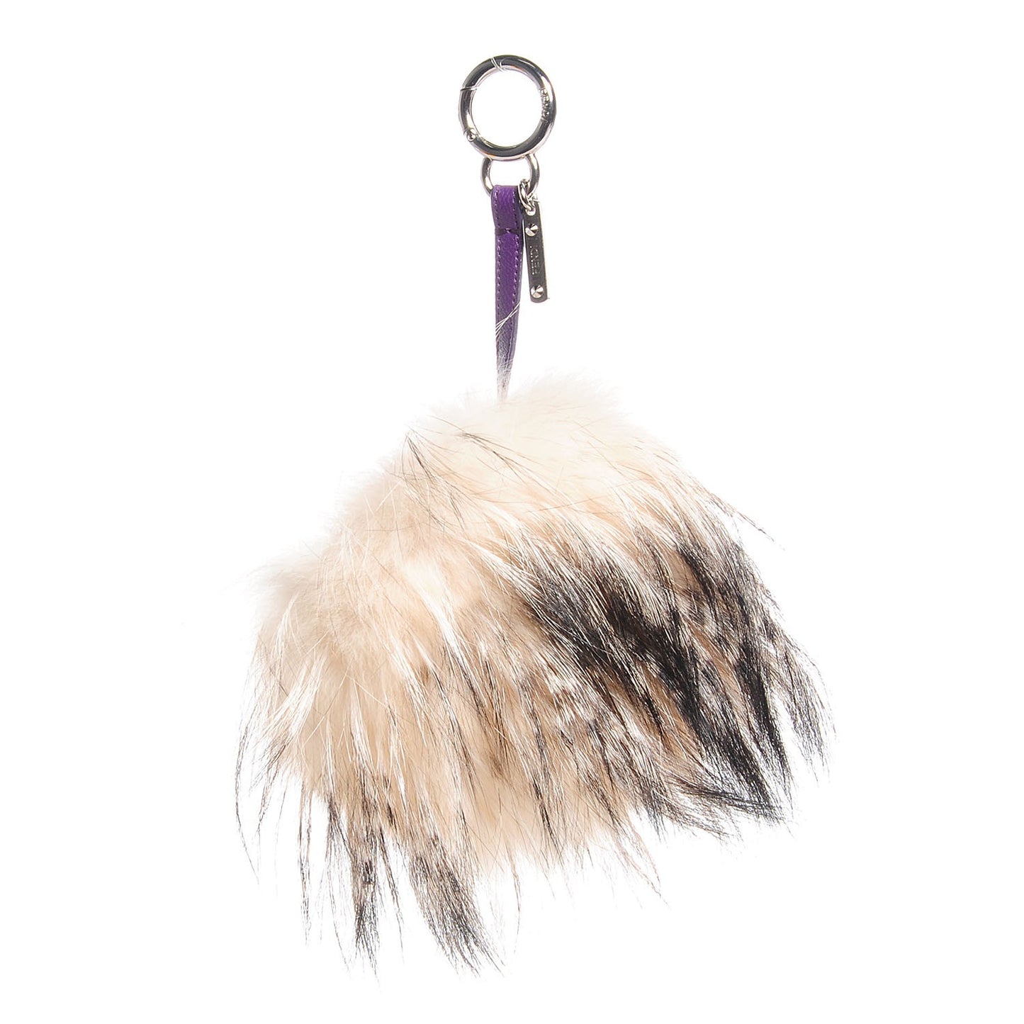 Fox Mink Rabbit Fur Sparkle Monster Bag Bug Charm Orange Multicolor