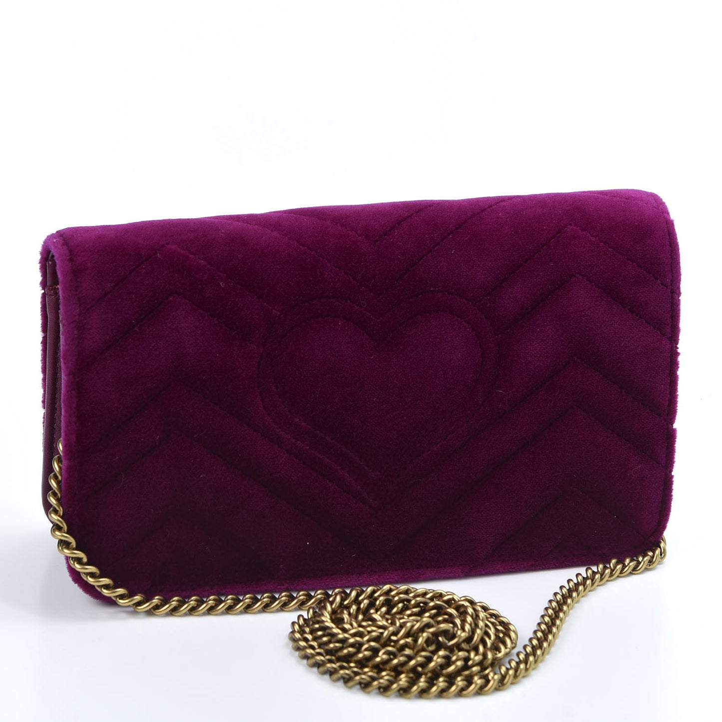 Velvet Matelasse GG Marmont Mini Bag Fuchsia Violet Cyclamen