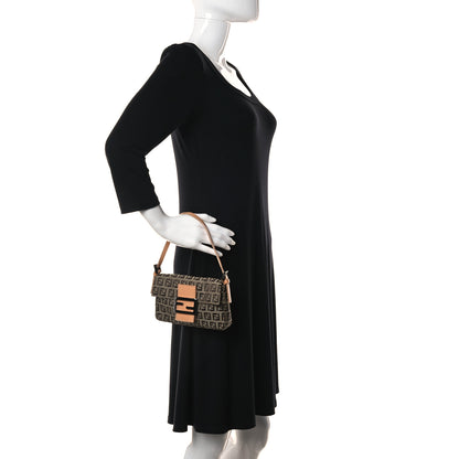 Fendi Zucchino Mini Baguette Brown 2 of 9