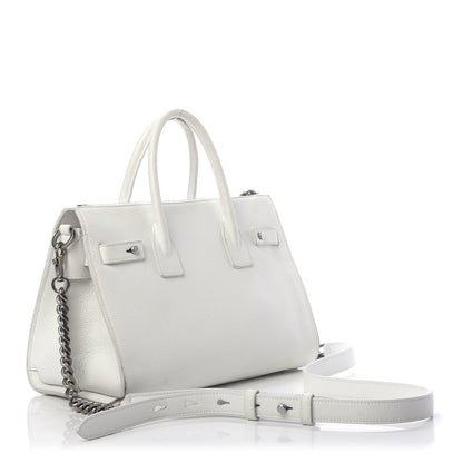 Saint Laurent Grained Calfskin Baby Supple Sac De Jour White 4 of 22