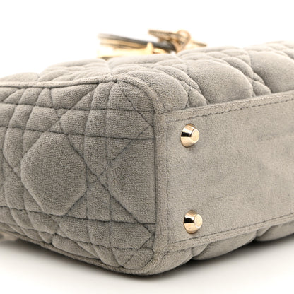 Christian Dior Velvet Mini Lady Dior Gray 9 of 11