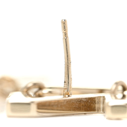 Chanel Metal Cha-Nel Logo Drop Earrings Gold 5 of 6