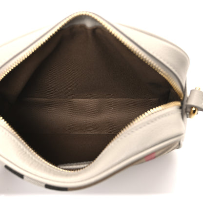 Burberry Calfskin House Check Small Camera Bag Limestone 5 of 11
