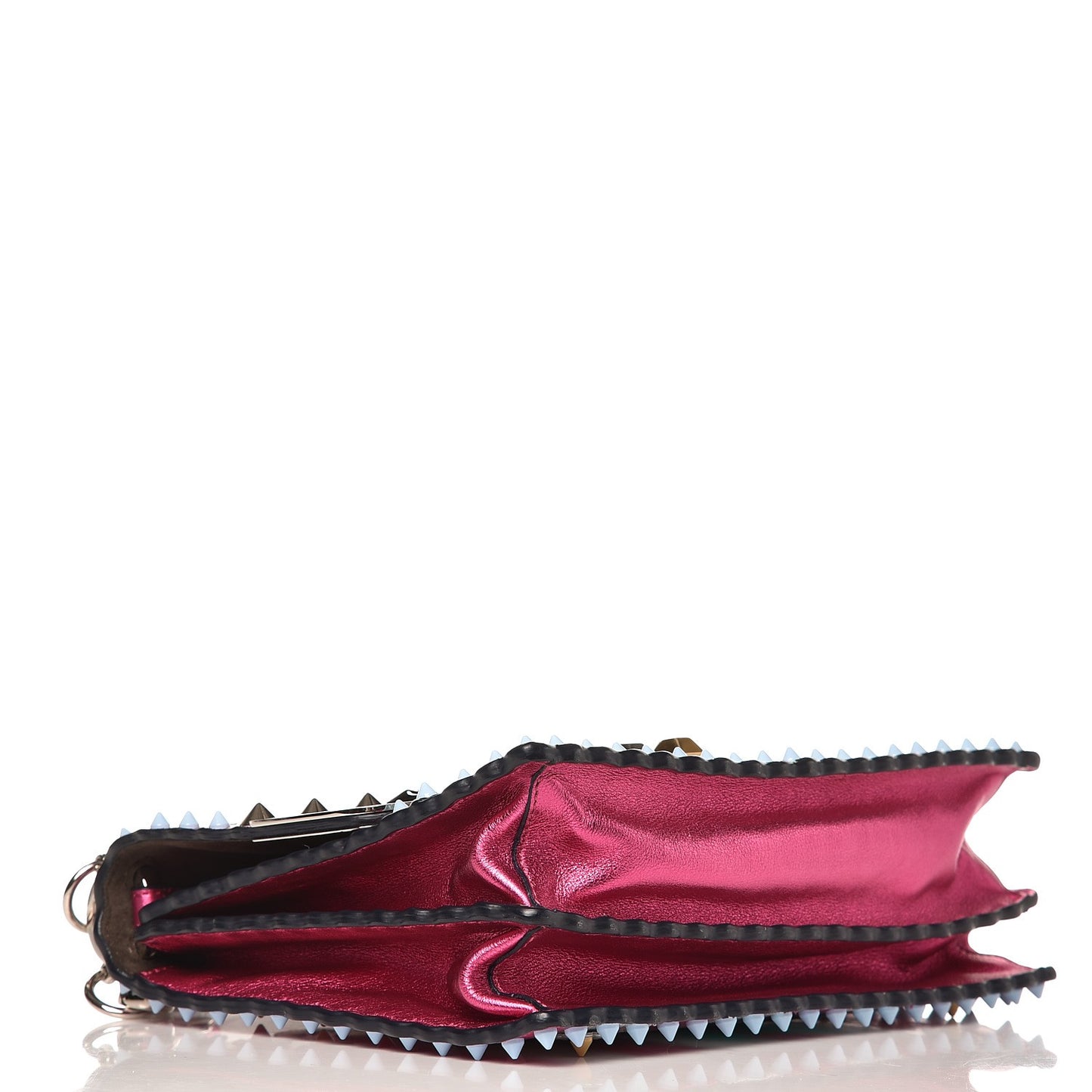 Metallic Calfskin Wonder Monster Kan I Shoulder Bag Pink Silver