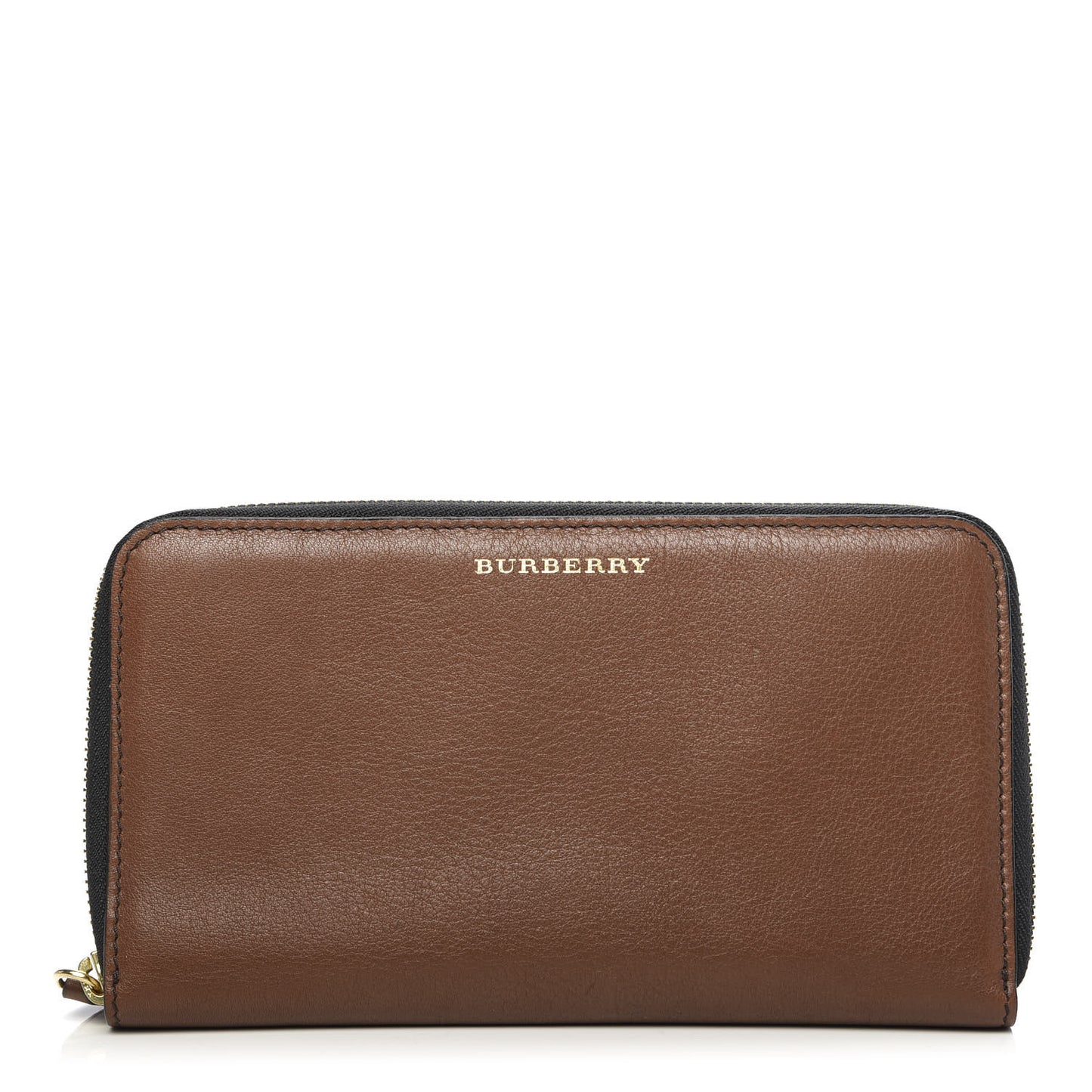 Signature Grain Calfskin Soft Renfrew Zip Around Wallet Tan
