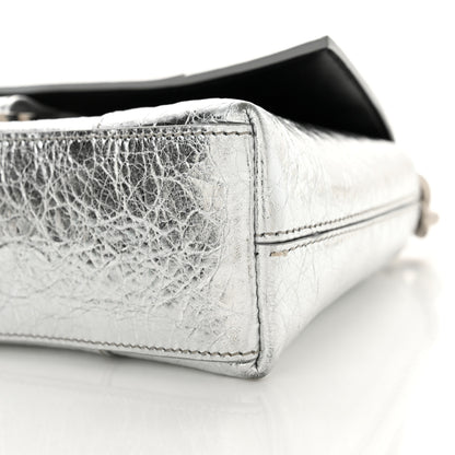 Balenciaga Metallic Calfskin Downtown Chain Shoulder Bag XS Silver 10 of 15