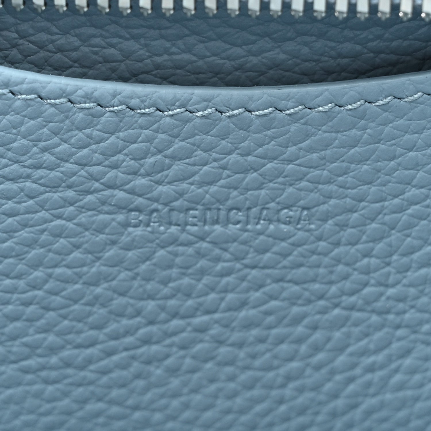 Balenciaga Grained Calfskin Neo Classic Silver Hardware Mini City Blue Grey 6 of 10
