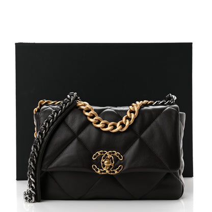 Chanel Lambskin Quilted Medium Chanel 19 Flap Dark Brown 11 of 11