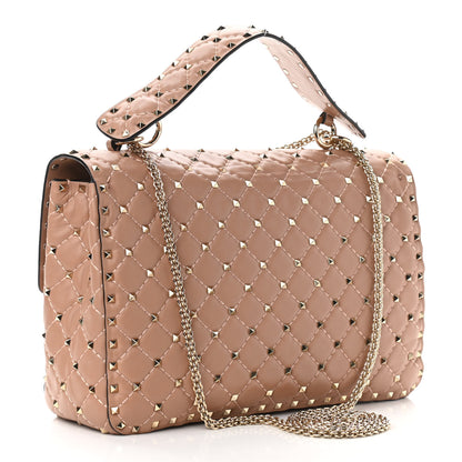 Valentino Garavani Nappa Large Rockstud Spike Shoulder Bag Soft Noisette 3 of 9