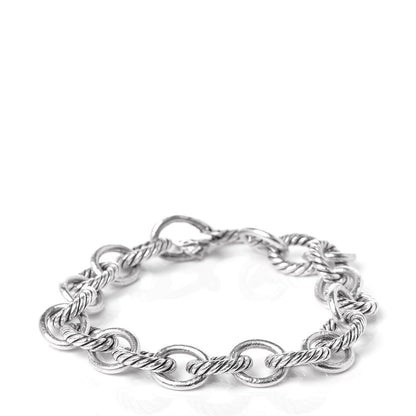David Yurman Sterling Silver 12mm Large Oval Link Bracelet 1 of 8
