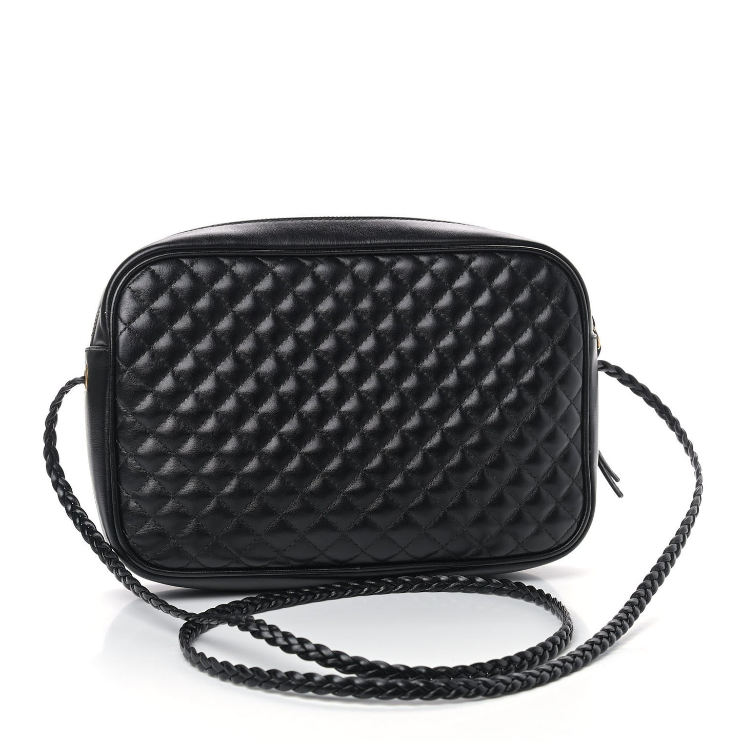 Calfskin Web Trapuntata Small GG Shoulder Bag Black