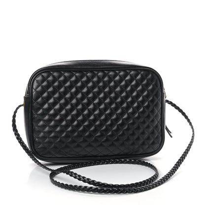 Gucci Calfskin Web Trapuntata Small GG Shoulder Bag Black 3 of 10