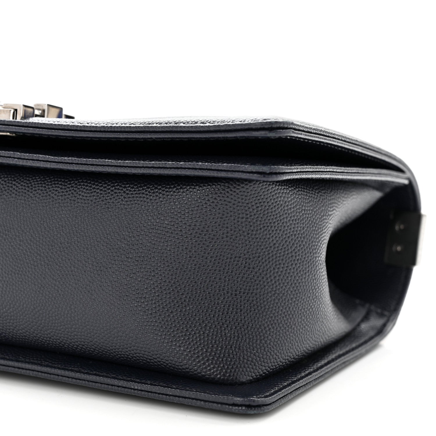 Chanel Caviar Chevron Quilted Medium Boy Flap Navy 10 of 11