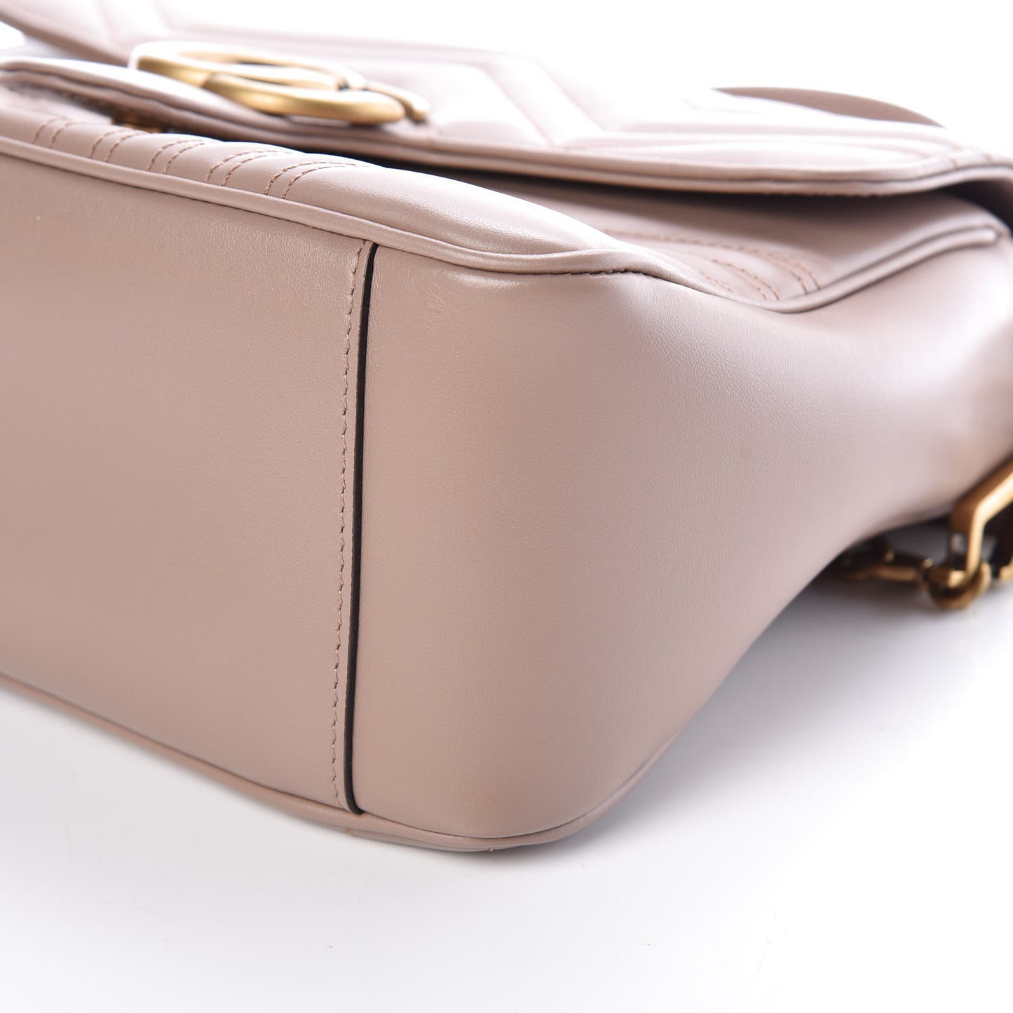 Calfskin Matelasse Small GG Marmont Top Handle Shoulder Bag Porcelain Rose