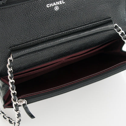 Chanel Caviar Quilted Wallet On Chain WOC Black 5 of 8