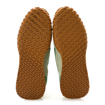 Hermes Suede Goatskin Jet Sneakers 38.5 Vert De Mer Vert Opaline 6 of 9