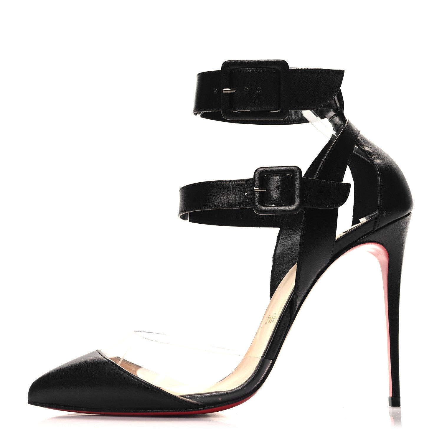 Christian Louboutin Calfskin PVC Multimiss 100 Pumps 40 Black 1 of 10