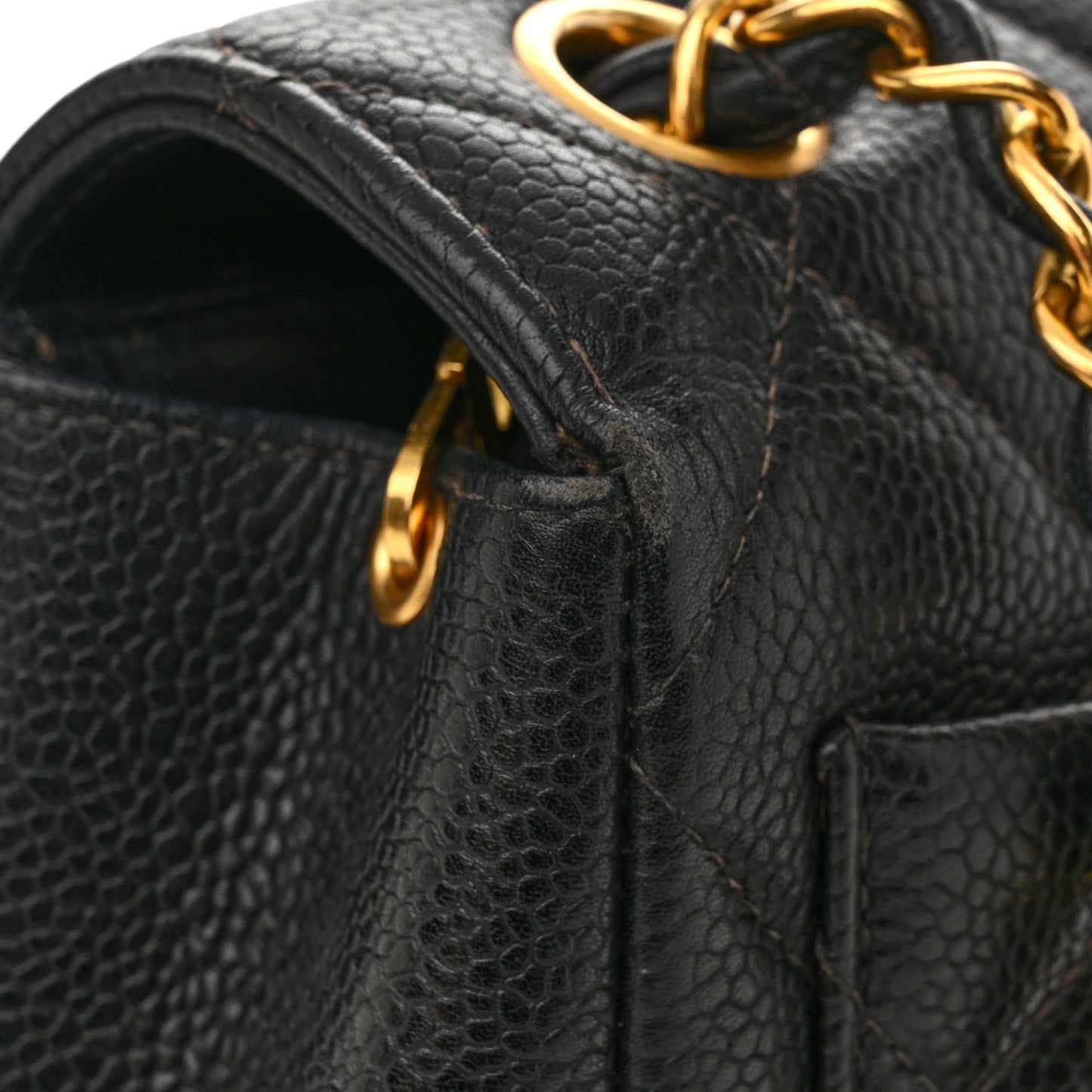 Caviar Quilted Medium Single Flap Black