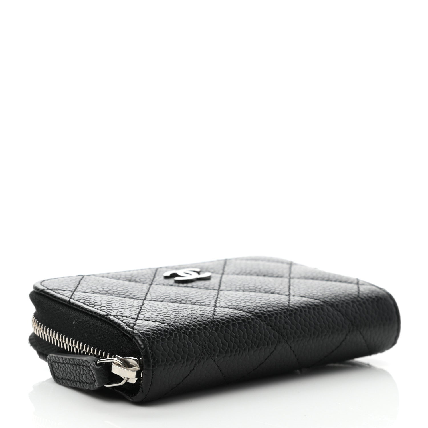 Chanel Caviar Quilted Zip Coin Purse Black 4 of 9