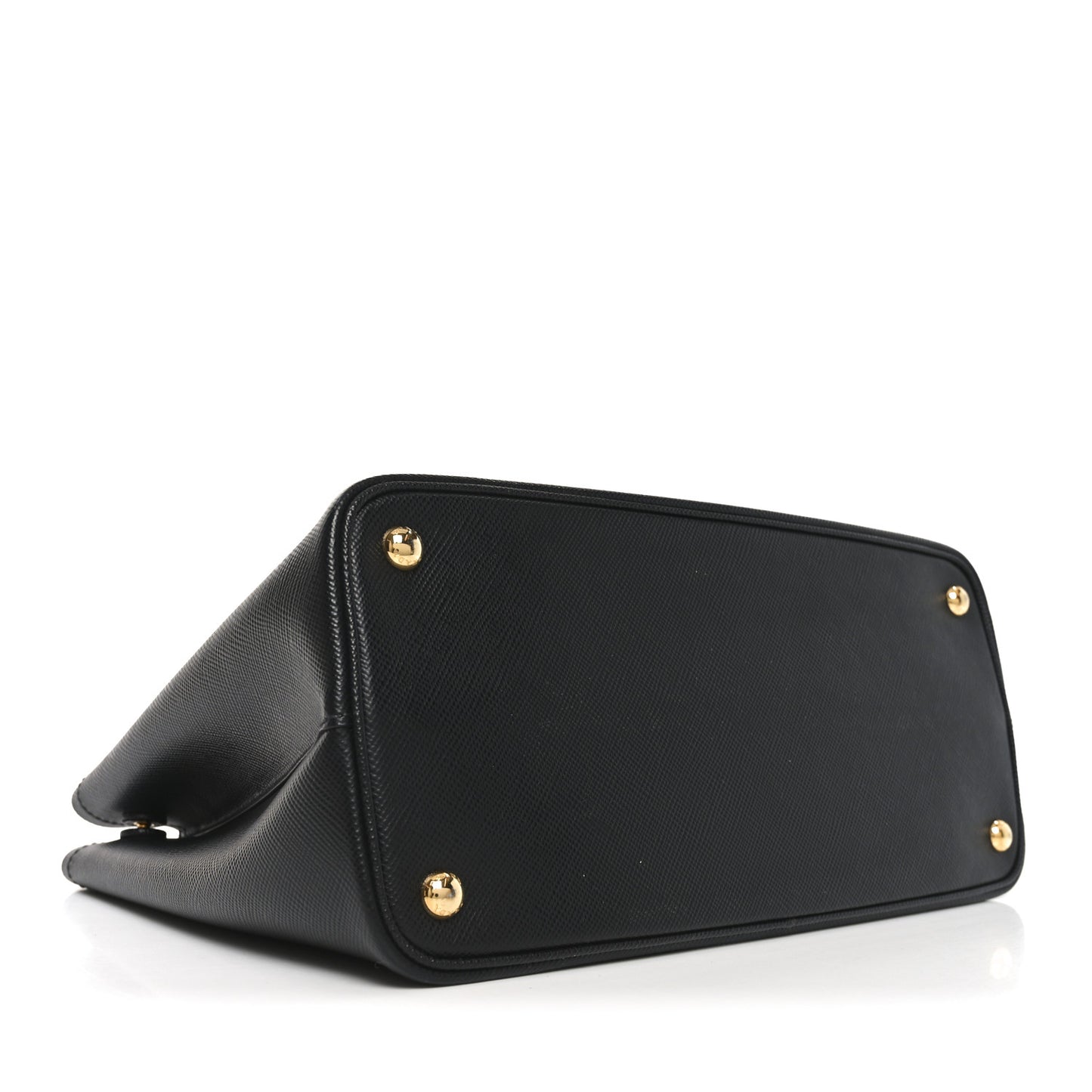 Saffiano Cuir Medium Double Bag Black Fuoco