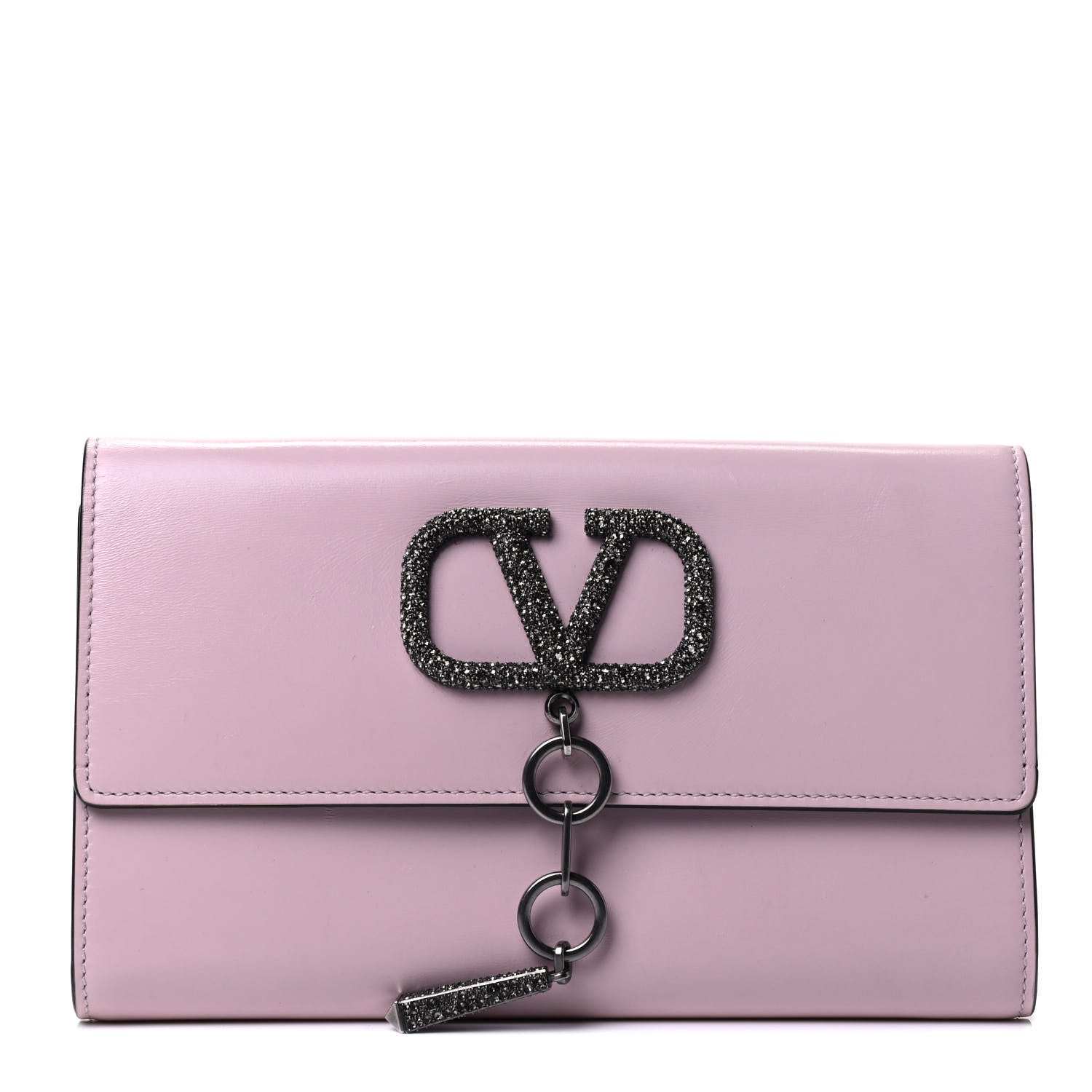 Valentino Garavani Calfskin VCase Chain Wallet Bag Pink 1 of 4