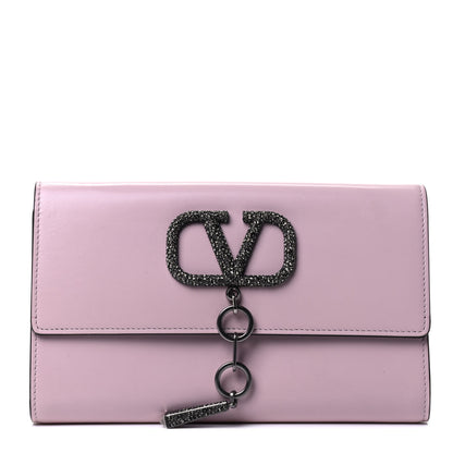 Valentino Garavani Calfskin VCase Chain Wallet Bag Pink 1 of 4