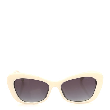 Chanel Acetate Pearl Cat Eye CC Sunglasses 5481-H-A White 2 of 7