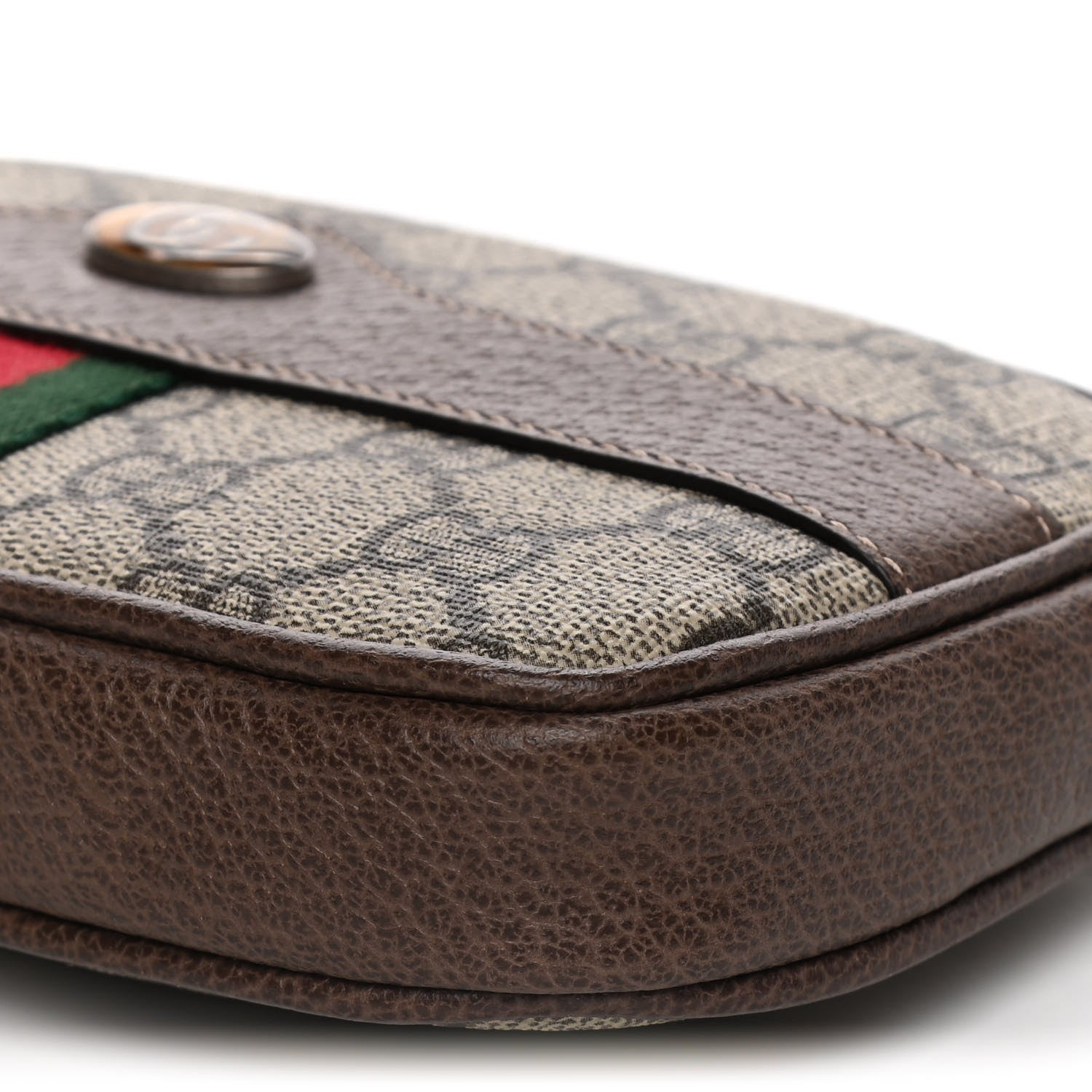 Gucci GG Supreme Monogram Web Ophidia Belted iPhone Case 95 38 Dark Brown 8 of 11