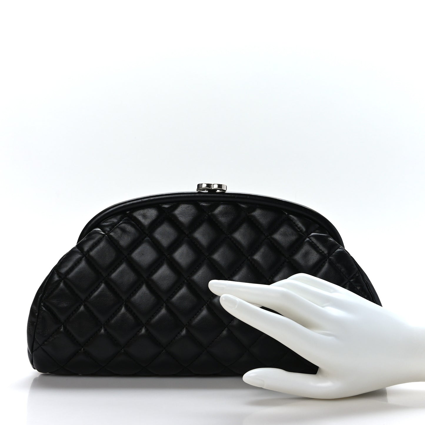 Lambskin Quilted Timeless Clutch Black