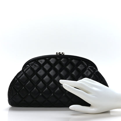 Chanel Lambskin Quilted Timeless Clutch Black 2 of 9