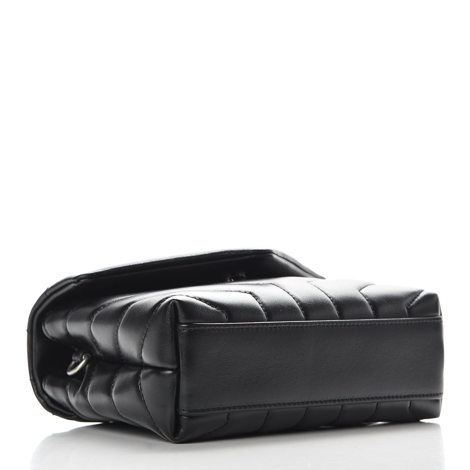 Saint Laurent Calfskin Y Quilted Monogram Toy Loulou Crossbody Bag Black 4 of 10