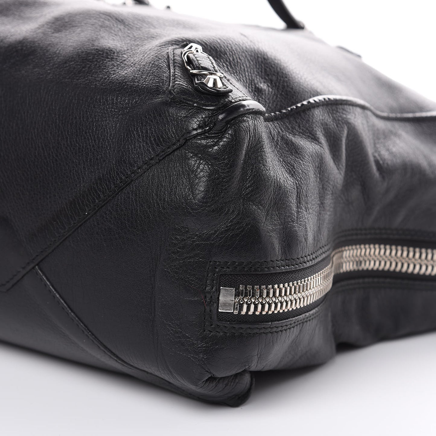 Supple Calfskin Papier A4 Zip Around Tote Black