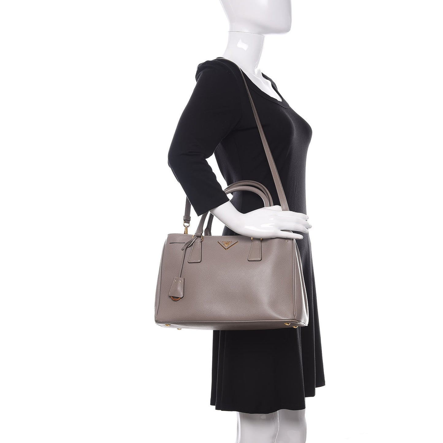 Saffiano Lux Medium Tote Argilla