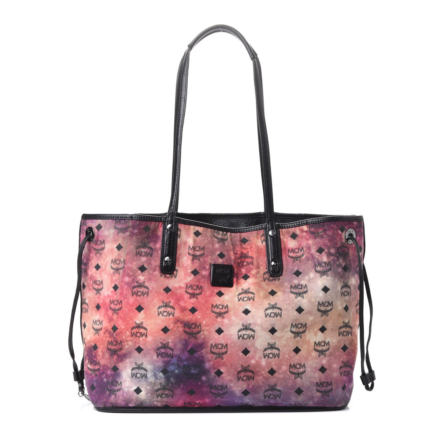MCM Metallic Galaxy Visetos Medium Project Reversible Shopper Tote Black Multicolor 5 of 9